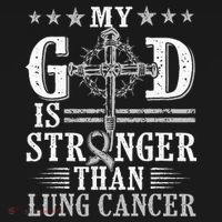 My God Is Stronger Than Lung Cancer Cross & Ribbon Tank Top thumb 6