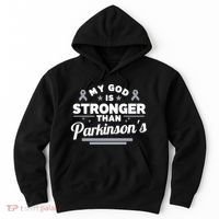 My God Is Stronger Than ParkinsonS Disease Faith Ribbon Hoodie thumb 0