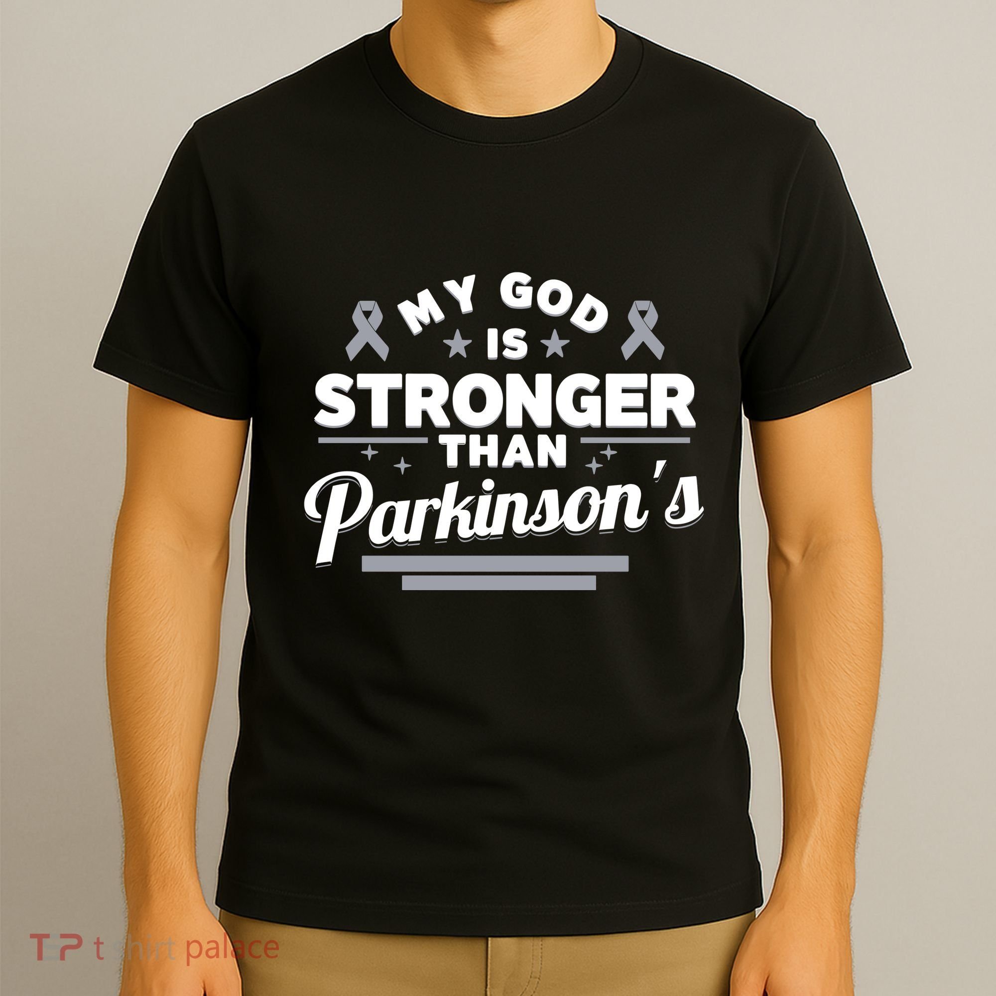 My God Is Stronger Than ParkinsonS Disease Faith Ribbon T-Shirt