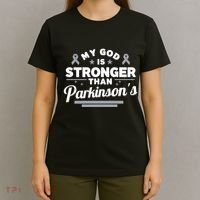My God Is Stronger Than ParkinsonS Disease Faith Ribbon T-Shirt thumb 4