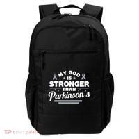 My God Is Stronger Than ParkinsonS Disease Faith Ribbon Backpack thumb 0