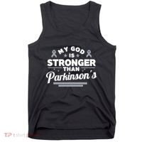 My God Is Stronger Than ParkinsonS Disease Faith Ribbon Tank Top thumb 0