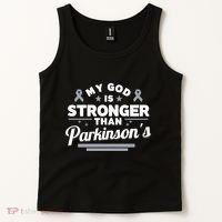 My God Is Stronger Than ParkinsonS Disease Faith Ribbon Tank Top thumb 2