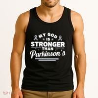 My God Is Stronger Than ParkinsonS Disease Faith Ribbon Tank Top thumb 3