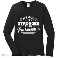 My God Is Stronger Than ParkinsonS Disease Faith Ribbon Women's Long Sleeve Shirt thumb 0