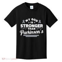 My God Is Stronger Than ParkinsonS Disease Faith Ribbon Kids T-Shirt thumb 0