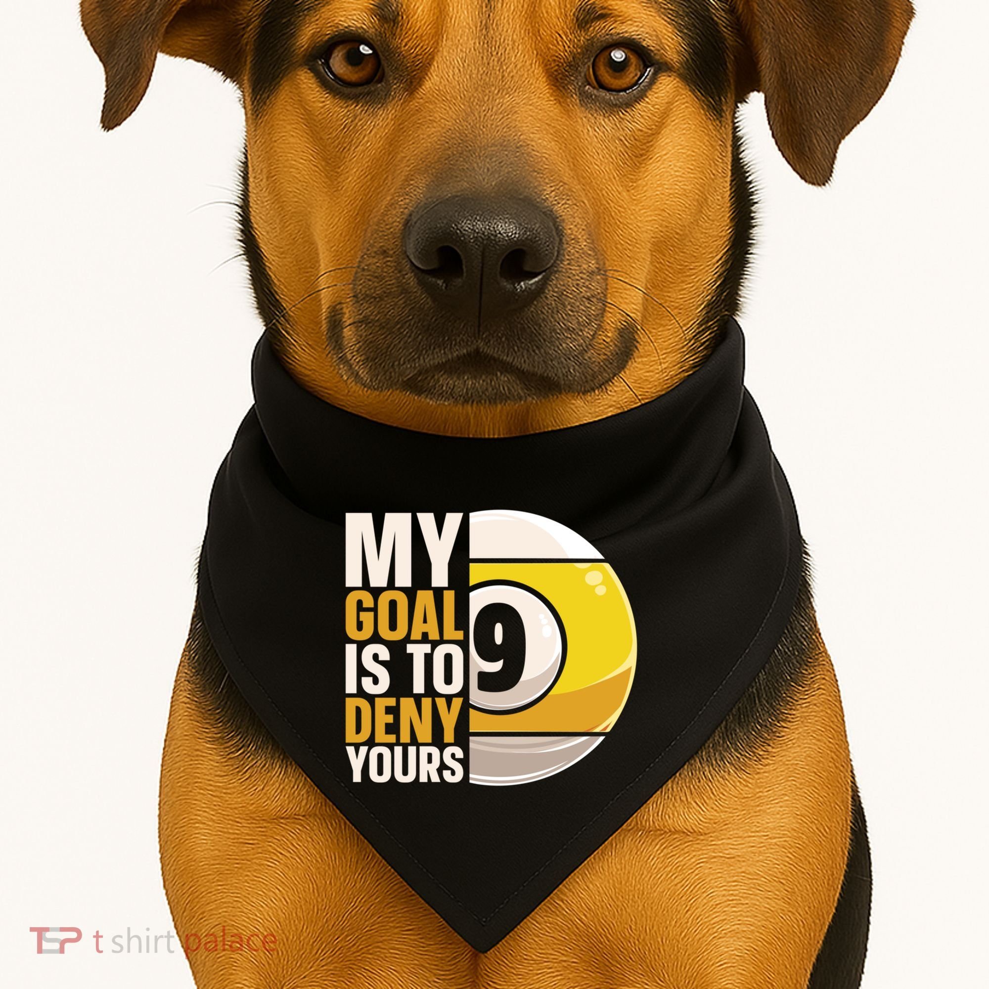 My Goal Is To Deny Yours Pool Billiard Snooker Great Gift USA-Made Doggie Bandana