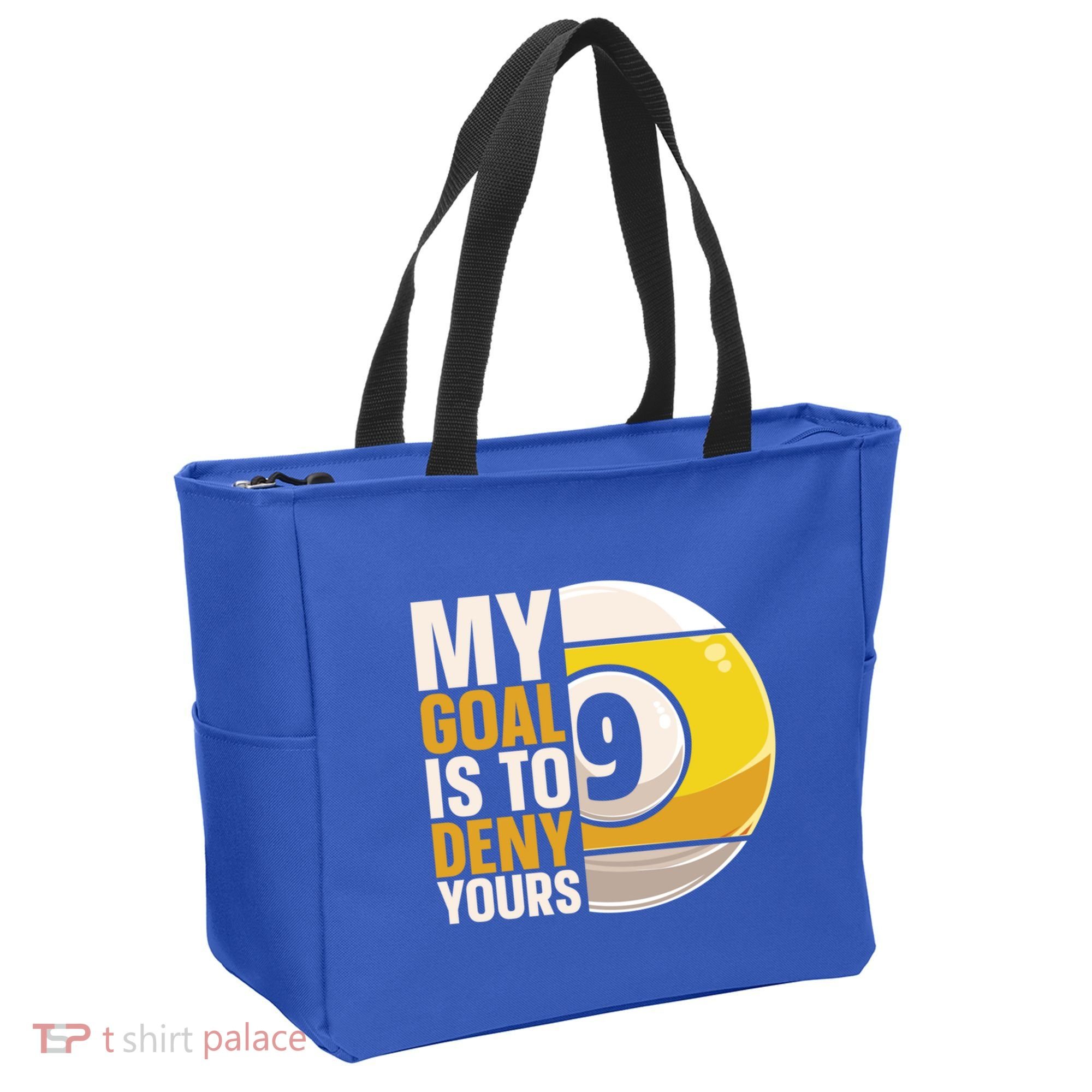 My Goal Is To Deny Yours Pool Billiard Snooker Great Gift Tote Bag