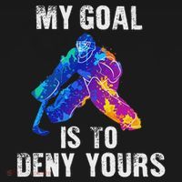 My Goal Is To Deny Yours Ice Hockey Goalie Gift Polo thumb 3