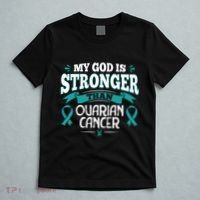 My God Is Stronger Than Ouarian Cancer T-Shirt thumb 5