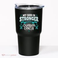 My God Is Stronger Than Ouarian Cancer Tumbler thumb 0