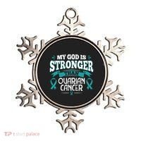 My God Is Stronger Than Ouarian Cancer Ornament thumb 0