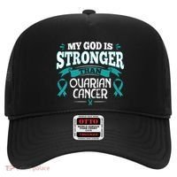 My God Is Stronger Than Ouarian Cancer Hat thumb 0