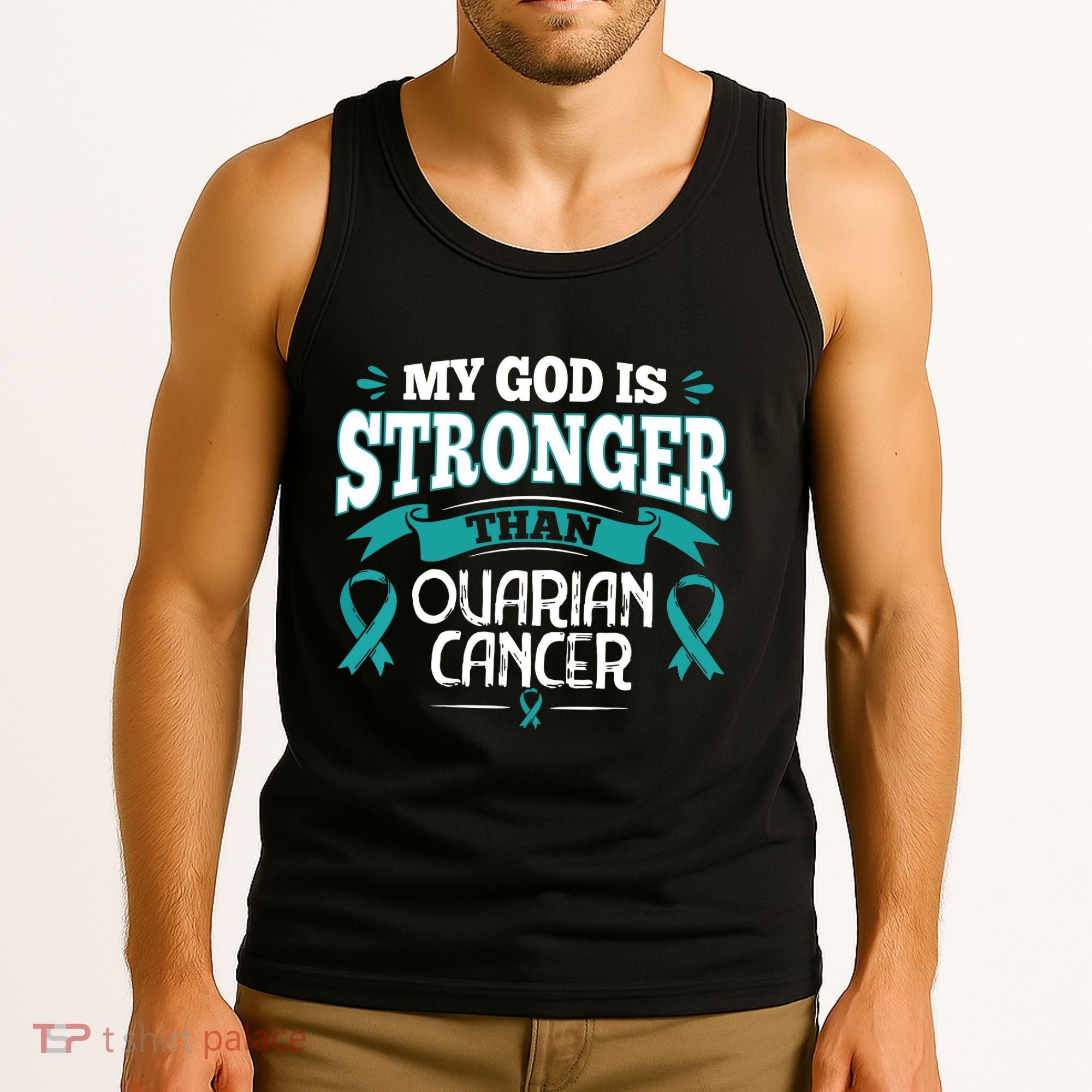 My God Is Stronger Than Ouarian Cancer Tank Top