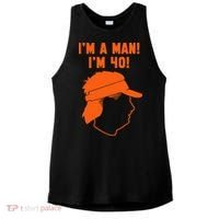 Mike Gundy IM A Man! IM 40! Ladies PosiCharge Tri-Blend Wicking Tank thumb 0