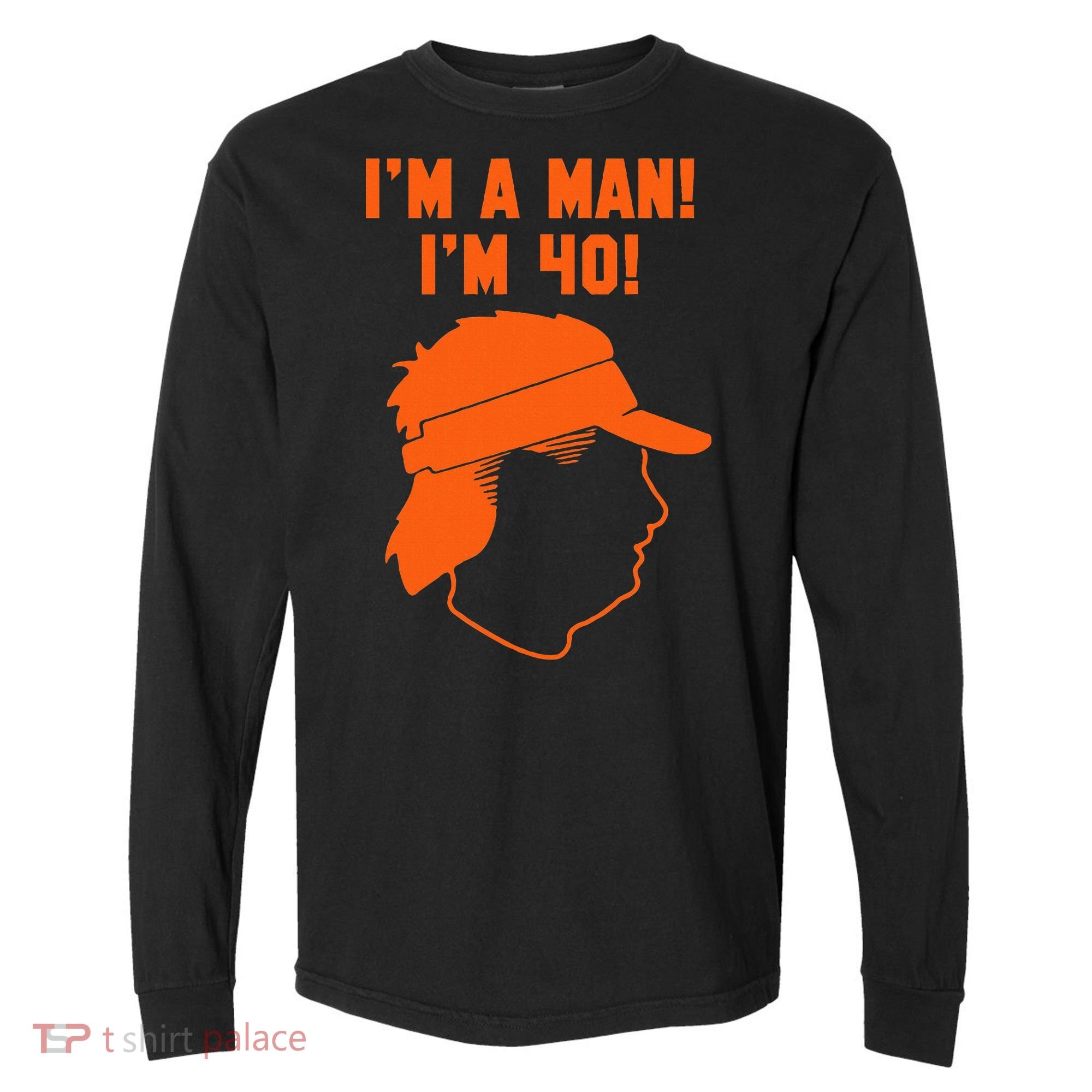 Mike Gundy IM A Man! IM 40! Comfort Colors Heavyweight Long Sleeve T-Shirt