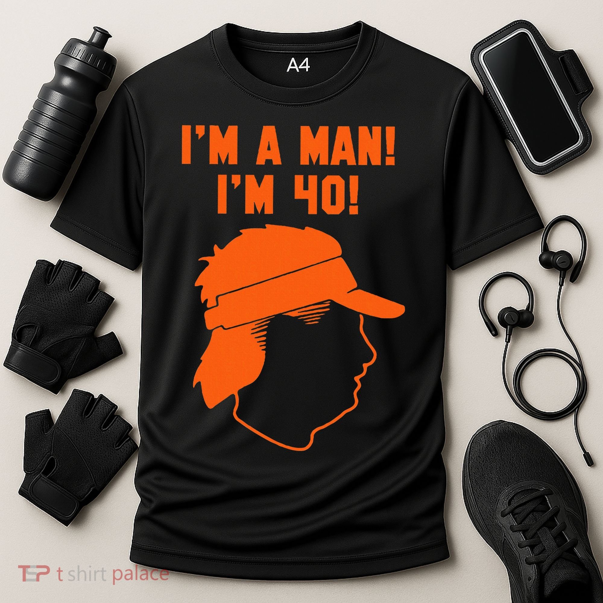 Mike Gundy IM A Man! IM 40! Cooling Performance Crew T-Shirt