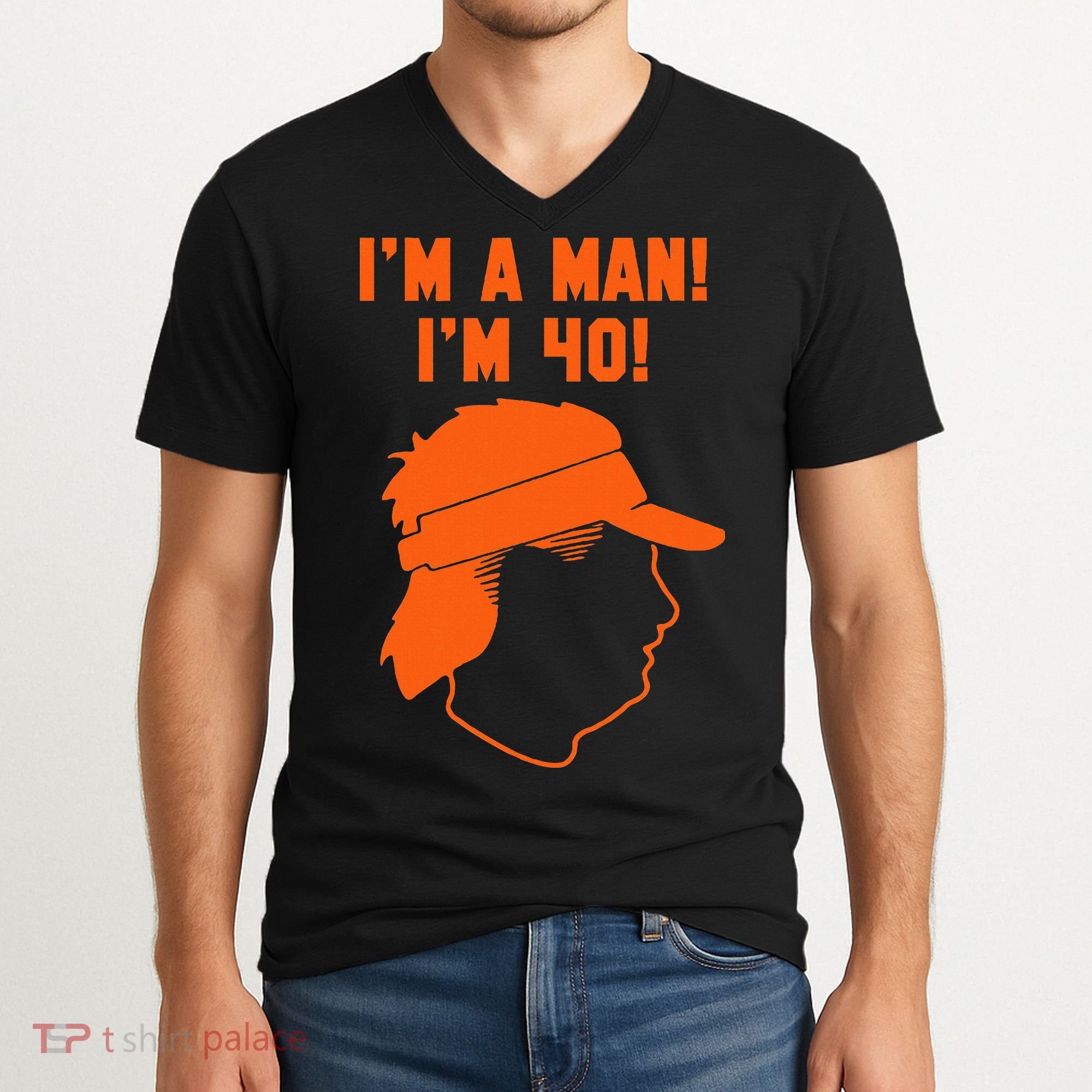 Mike Gundy IM A Man! IM 40! V-Neck T-Shirt