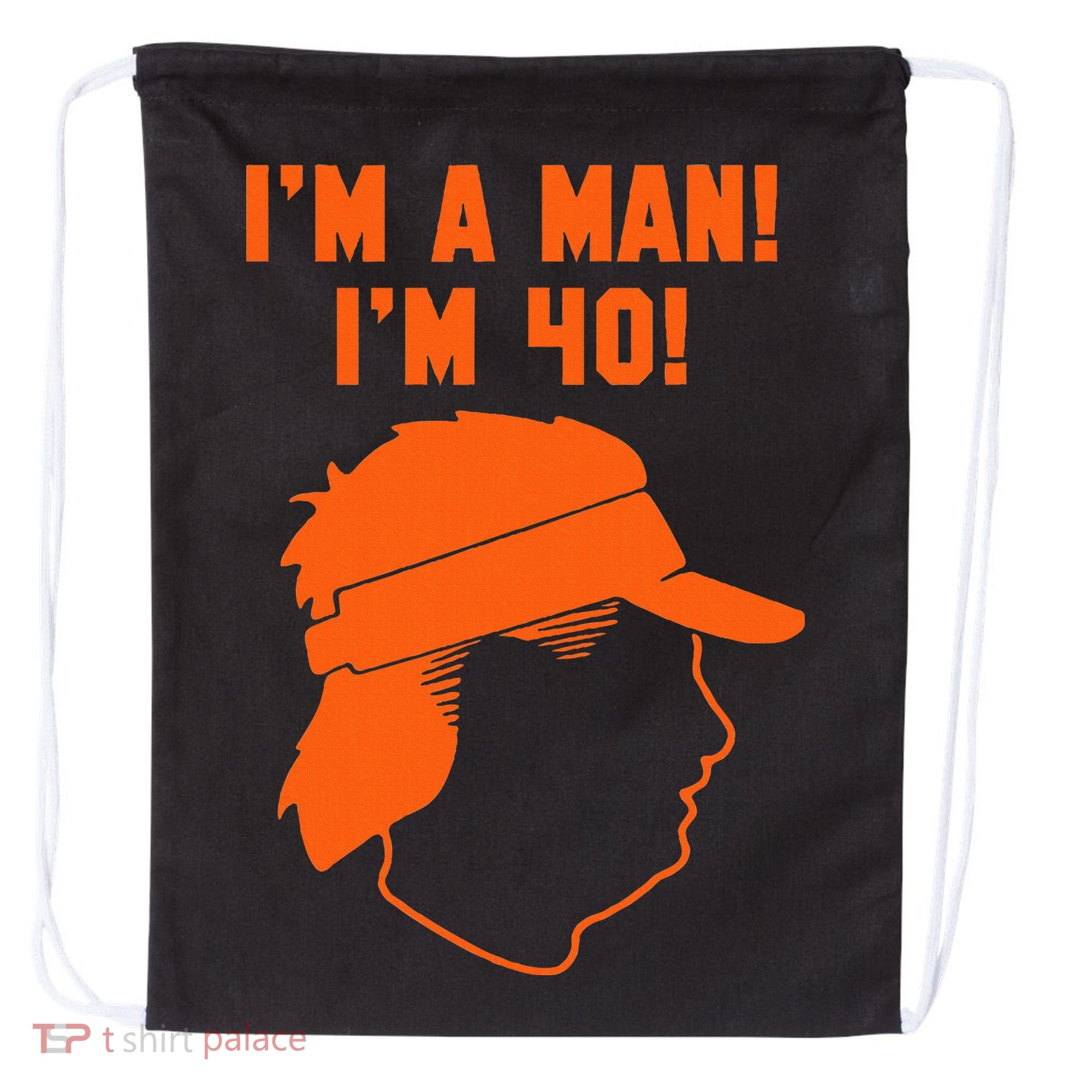 Mike Gundy IM A Man! IM 40! Drawstring Bag