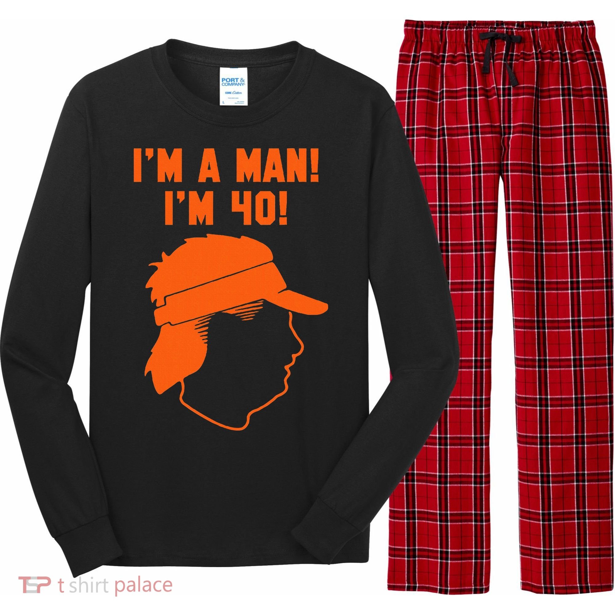 Mike Gundy IM A Man! IM 40! Long Sleeve Pajama Set