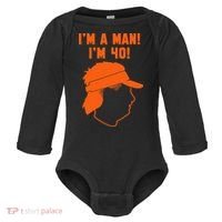 Mike Gundy IM A Man! IM 40! Baby Long Sleeve Bodysuit thumb 0