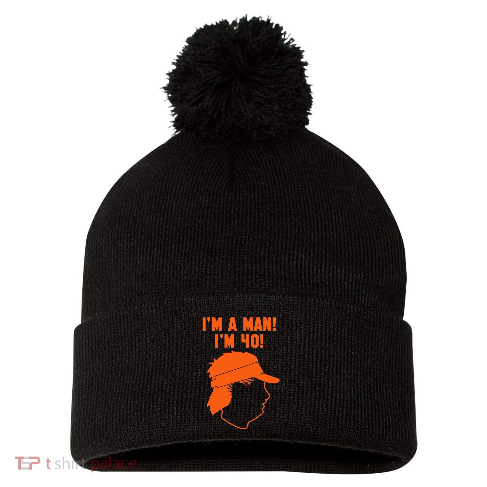 Mike Gundy IM A Man! IM 40! Pom Pom 12in Knit Beanie