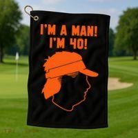 Mike Gundy IM A Man! IM 40! Golf Towel thumb 1