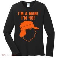 Mike Gundy IM A Man! IM 40! Women's Long Sleeve Shirt thumb 0