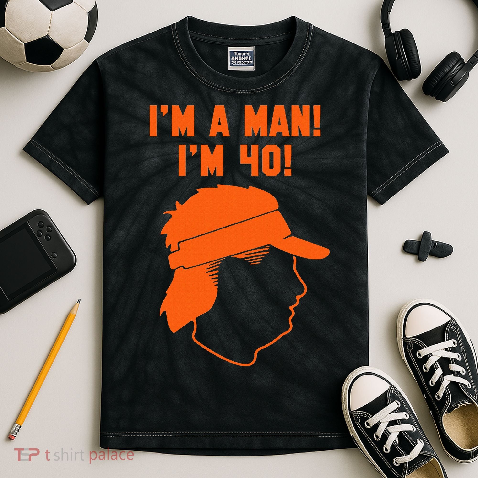 Mike Gundy IM A Man! IM 40! Kids Tie-Dye T-Shirt