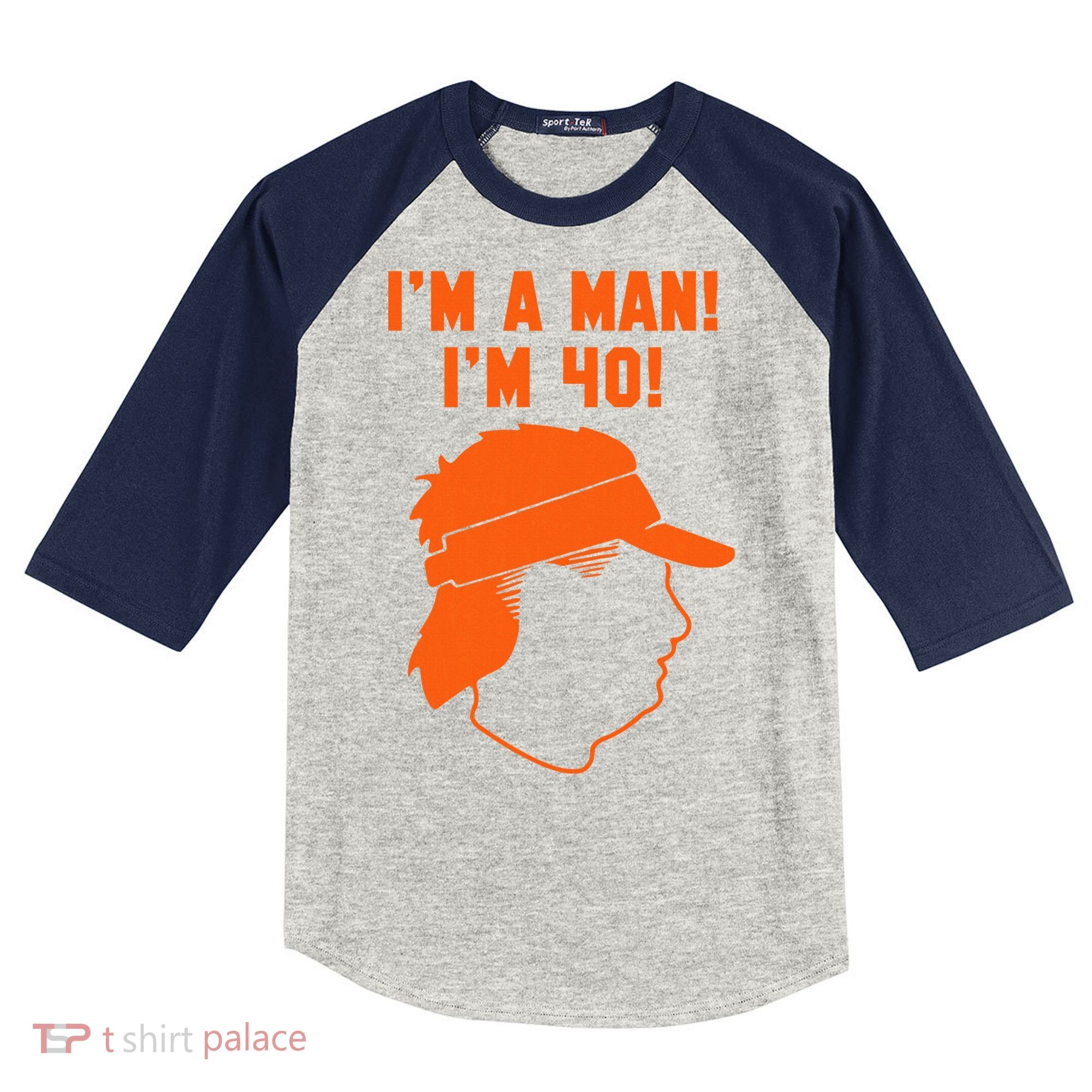 Mike Gundy IM A Man! IM 40! Kids Colorblock Raglan Jersey