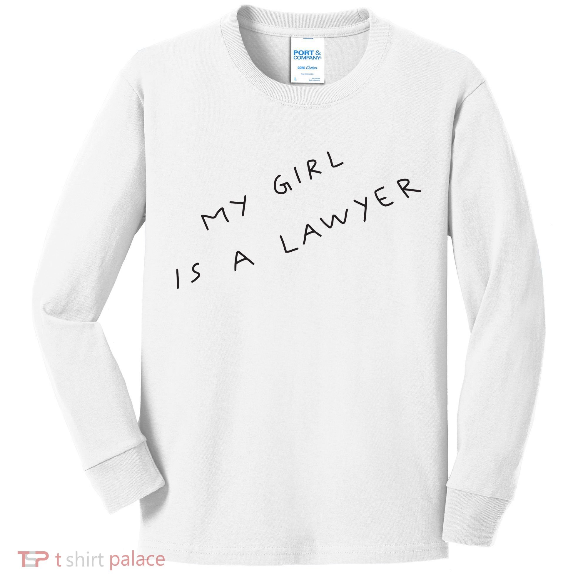My Girl Is A Lawyer Tattoo For Girlfriends Kids Long Sleeve Shirt
