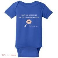 Melissa Gorga I Know You Hate Me But Just Try And Control Yourself Baby Bodysuit thumb 0