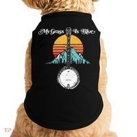 My Grass Is Blue Retro Rocky Mountain Banjo Bluegrass Doggie Tank thumb 0