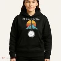 My Grass Is Blue Retro Rocky Mountain Banjo Bluegrass Hoodie thumb 5