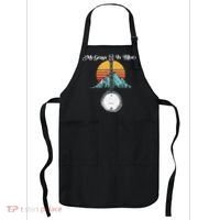 My Grass Is Blue Retro Rocky Mountain Banjo Bluegrass Apron thumb 0