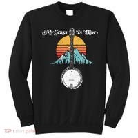 My Grass Is Blue Retro Rocky Mountain Banjo Bluegrass Sweatshirt thumb 0