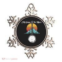 My Grass Is Blue Retro Rocky Mountain Banjo Bluegrass Ornament thumb 0