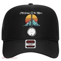 My Grass Is Blue Retro Rocky Mountain Banjo Bluegrass Hat thumb 0