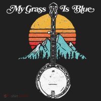 My Grass Is Blue Retro Rocky Mountain Banjo Bluegrass Hat thumb 2