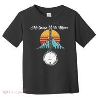 My Grass Is Blue Retro Rocky Mountain Banjo Bluegrass Toddler T-Shirt thumb 0