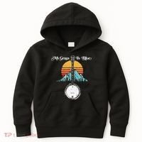 My Grass Is Blue Retro Rocky Mountain Banjo Bluegrass Kids Hoodie thumb 0