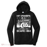 My Grandpa Is A Veteran American Flag Cool Patriotic Gifts Women's Hoodie thumb 0