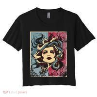 Mythology Gorgon In Greek Mythology Medusa Women's Crop Top Tee thumb 0