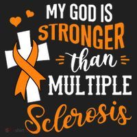 My God is Stronger Than Multiple Sclerosis Warrior Fighter Women's Sweatshirt thumb 2