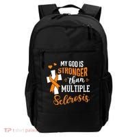 My God is Stronger Than Multiple Sclerosis Warrior Fighter Backpack thumb 0