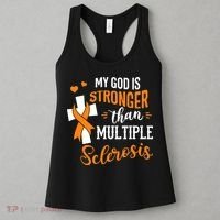My God is Stronger Than Multiple Sclerosis Warrior Fighter Women's Tank Top thumb 3