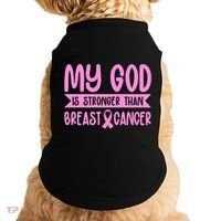 My God Is Stronger Than Breast Cancer Doggie Tank thumb 0