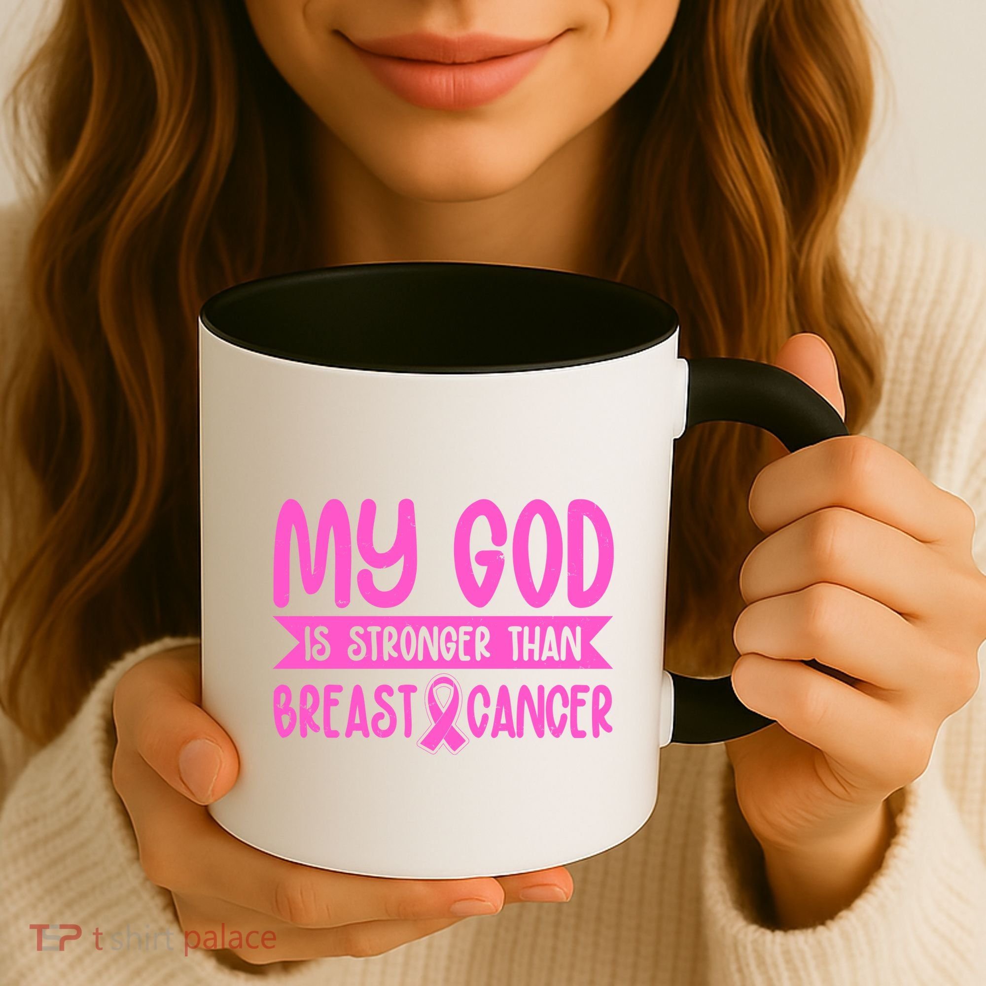 My God Is Stronger Than Breast Cancer Coffee Mug