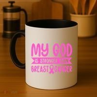 My God Is Stronger Than Breast Cancer Coffee Mug thumb 4