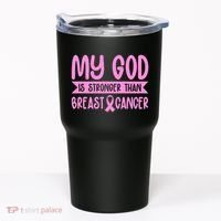 My God Is Stronger Than Breast Cancer Tumbler thumb 0